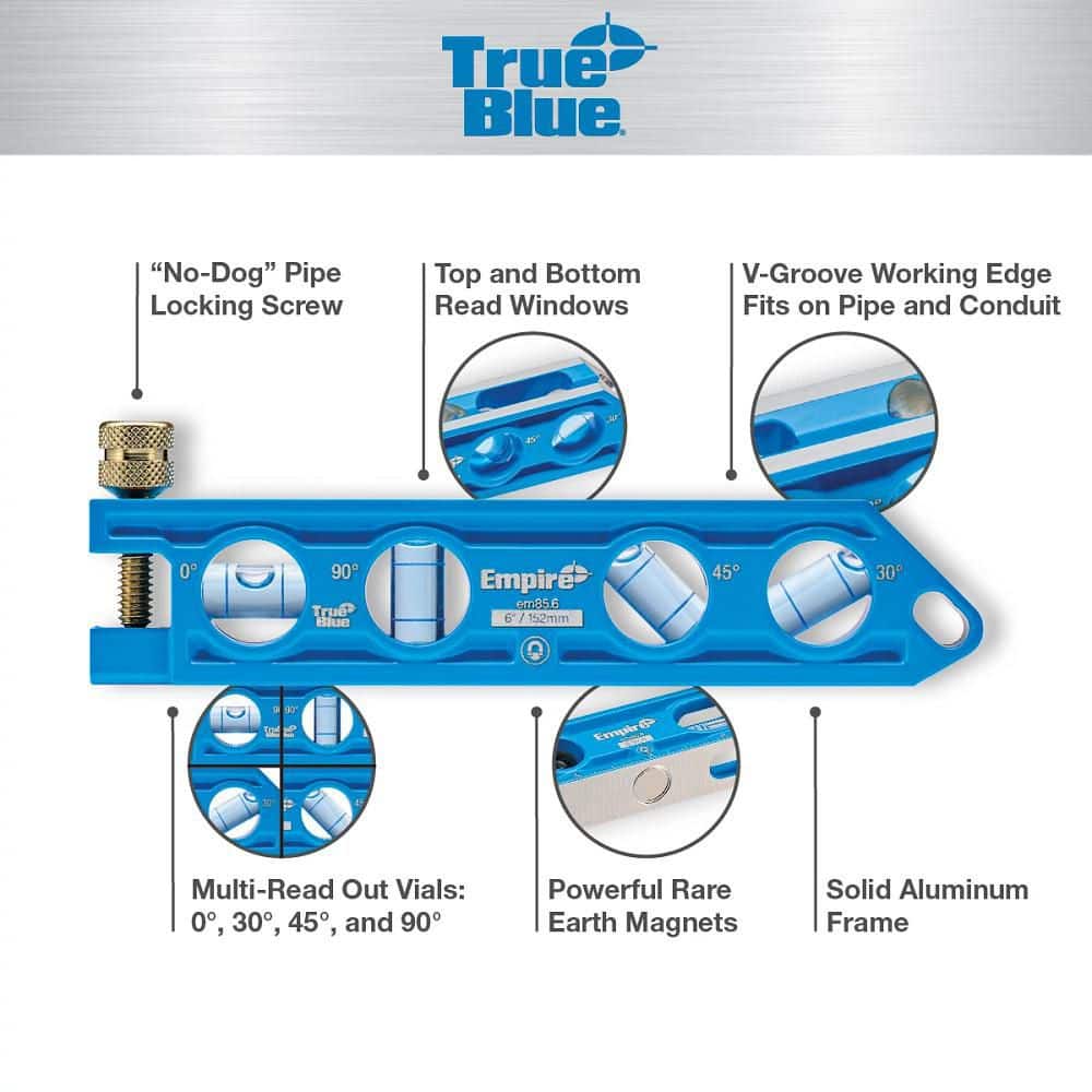 Milwaukee 6in. True Blue Die Cast Torpedo Level (2)