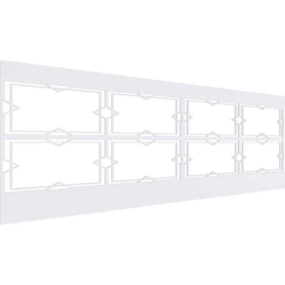 Ekena Millwork 40 in. H x 94-1/2 in. W 21.04 sq. ft. Fleming PVC Wainscot Paneling Kit