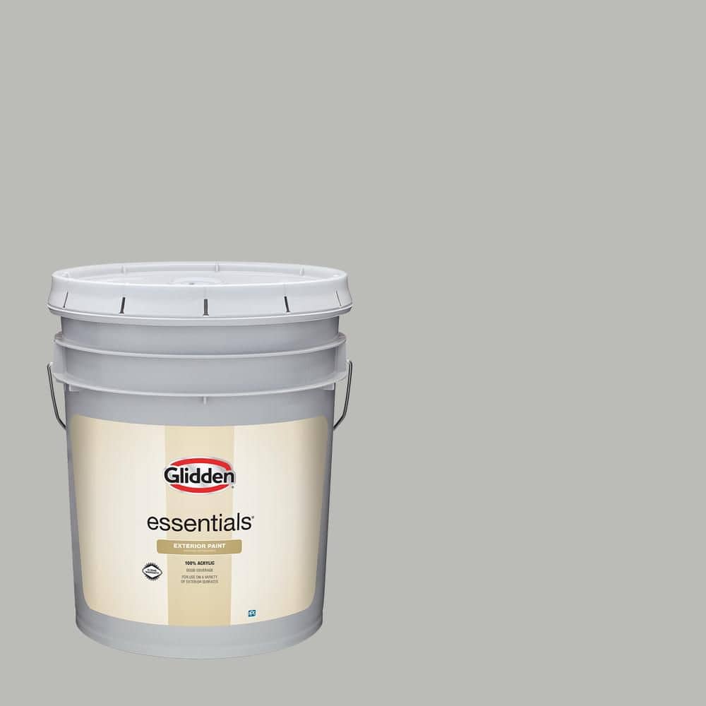 Glidden Essentials 5 gal. PPG0994-3 Half Dome Flat Exterior Paint