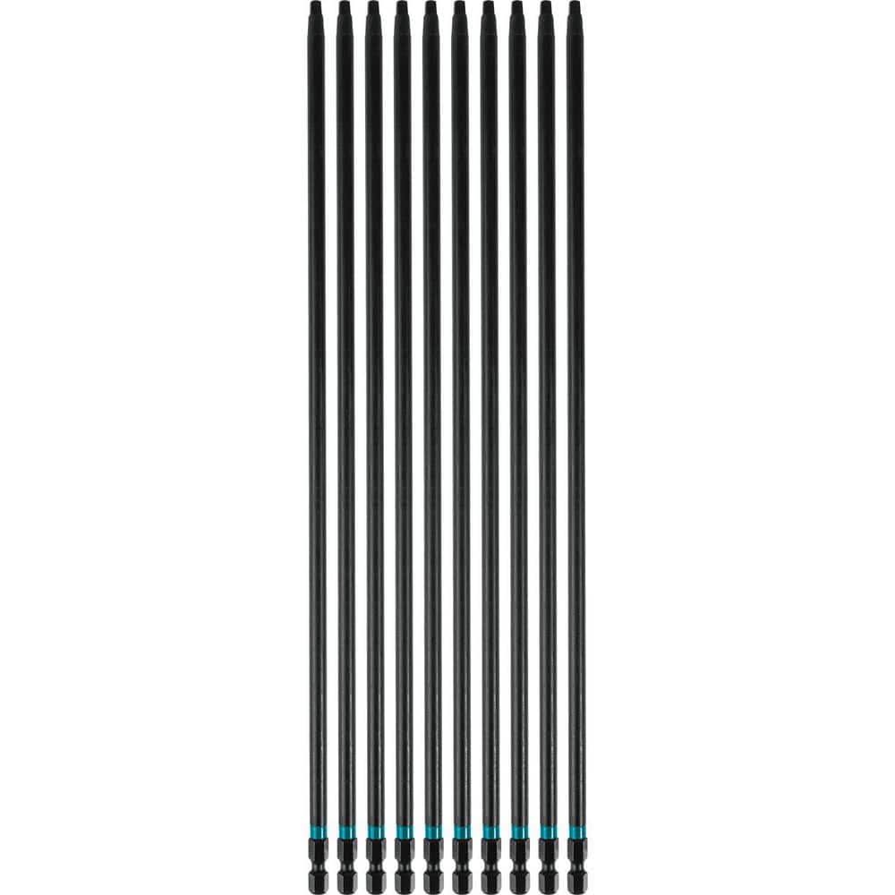 Makita ImpactX #3 Square Recess 12 in. Modified S2 Steel Power Bit (10-Pack) (1)