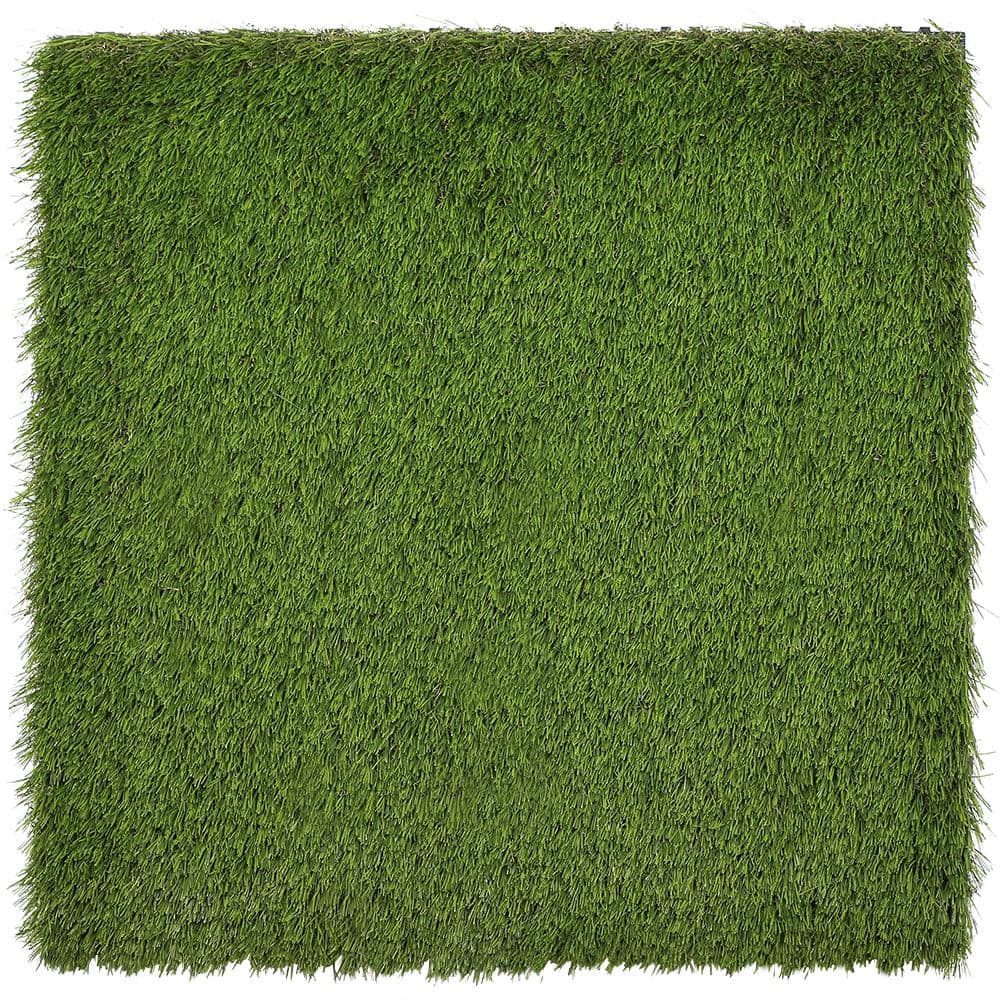 NewTechWood Grass Tile Series 2 ft. x 2 ft. Quick Deck Outdoor Faux Zoysia Grass Plastic Deck Tile in Green (4 per Case)