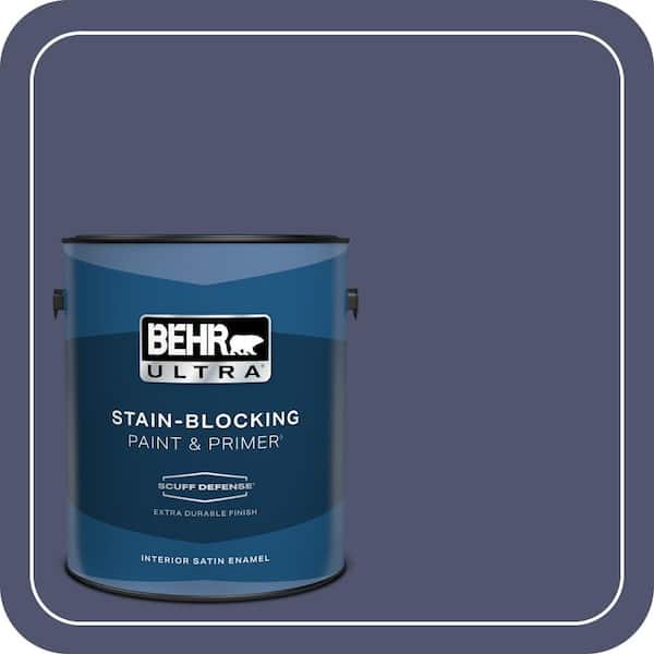 BEHR ULTRA 1 gal. #S540-7 Bossa Nova Extra Durable Satin Enamel Interior Paint & Primer (2)