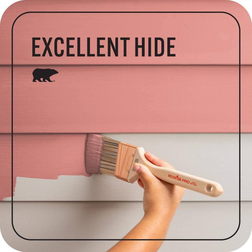 BEHR PREMIUM PLUS 1 qt. #PPU1-04A Watermelon Punch Semi-Gloss Enamel Exterior Paint & Primer (4)