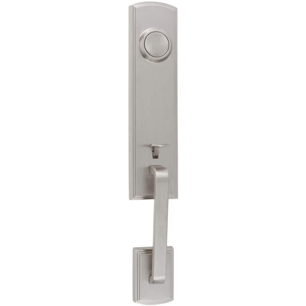 DELANEY HARDWARE Italian Collection Briona Satin Nickel Dummy Door Handleset with Artino Interior Left-Hand (1)