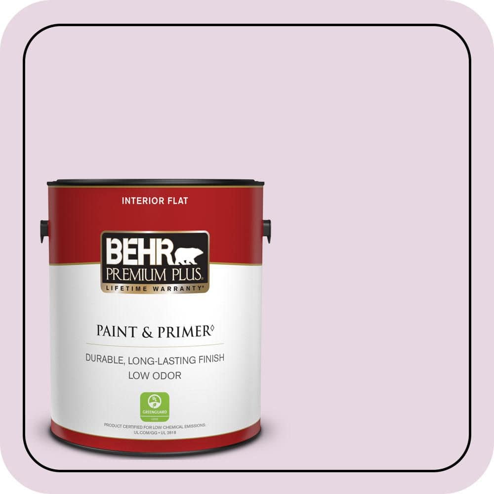 BEHR PREMIUM PLUS 1 gal. #CE-03 Unfading Dusk Flat Low Odor Interior Paint & Primer (1)