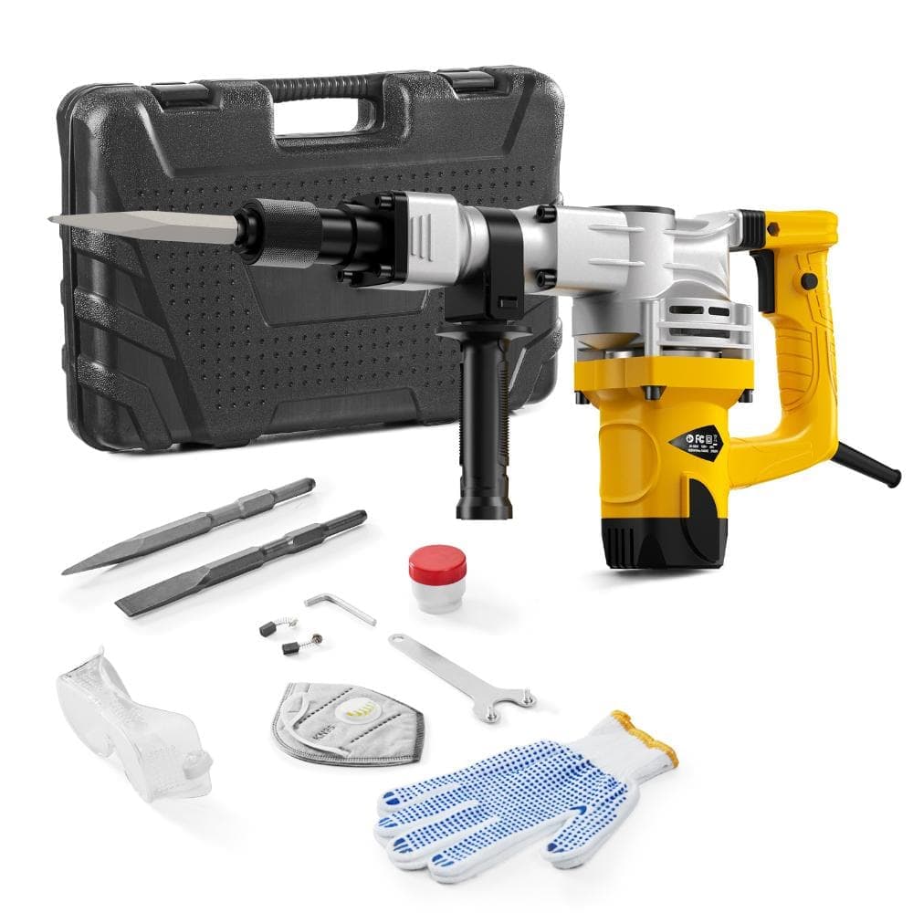 Unbranded Demolition Jack Hammer Concrete Breaker 1400W Electric Hammer 2 Chisel Bit (1)