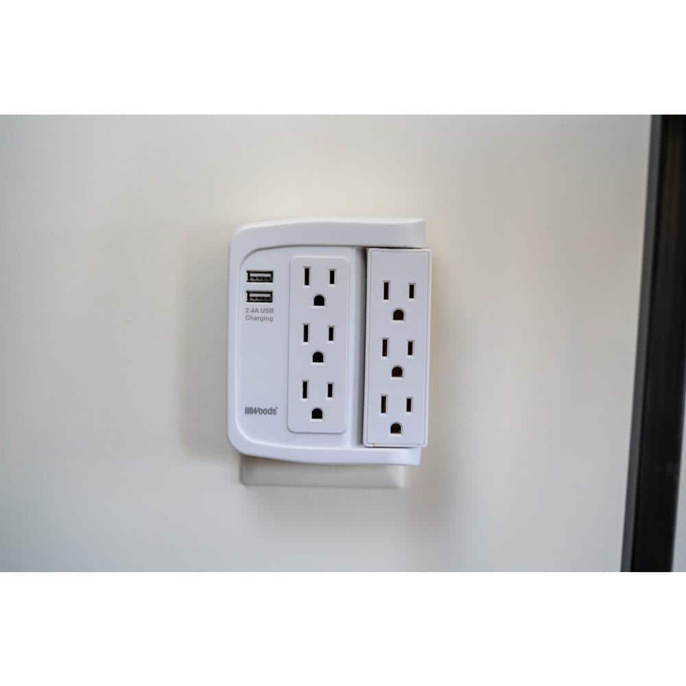 Woods 6-Outlet Surge Tap with Phone Cradle (3)