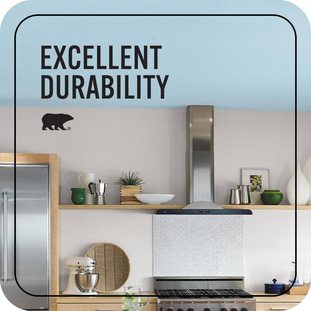 BEHR ULTRA 1 gal. #M490-1 Breezy Blue Ceiling Flat Interior Paint and Primer (3)