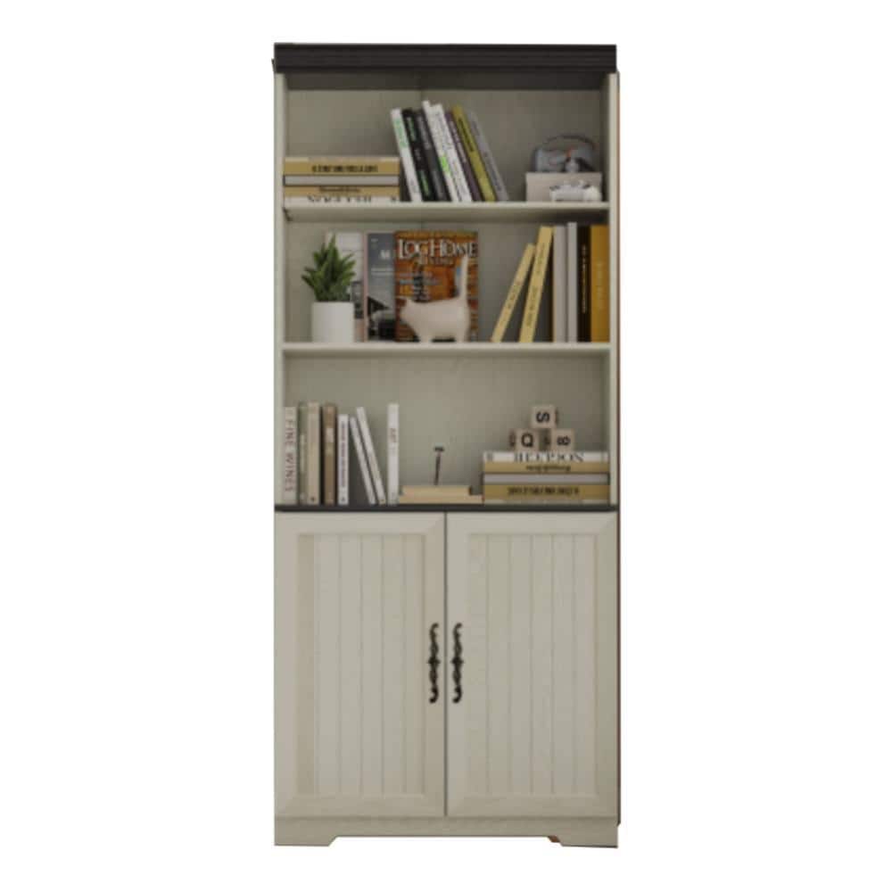 Unbranded 30.35 in. W x 14.21 in. D x 70.86 in. H Bathroom White Linen Cabinet (1)