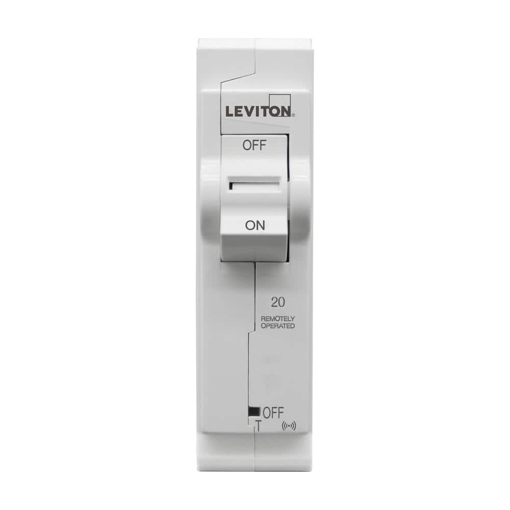 Leviton 1-Pole 20 Amp, 120-Volt 2nd Gen Wi-Fi Smart Branch Circuit Breaker, Standard, 10kA Interrupt Rating, Thermal Magnetic