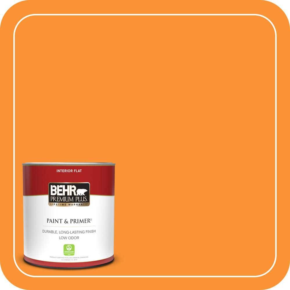 BEHR PREMIUM PLUS #P240-7 Joyful Orange Enamel Low Odor & Primer