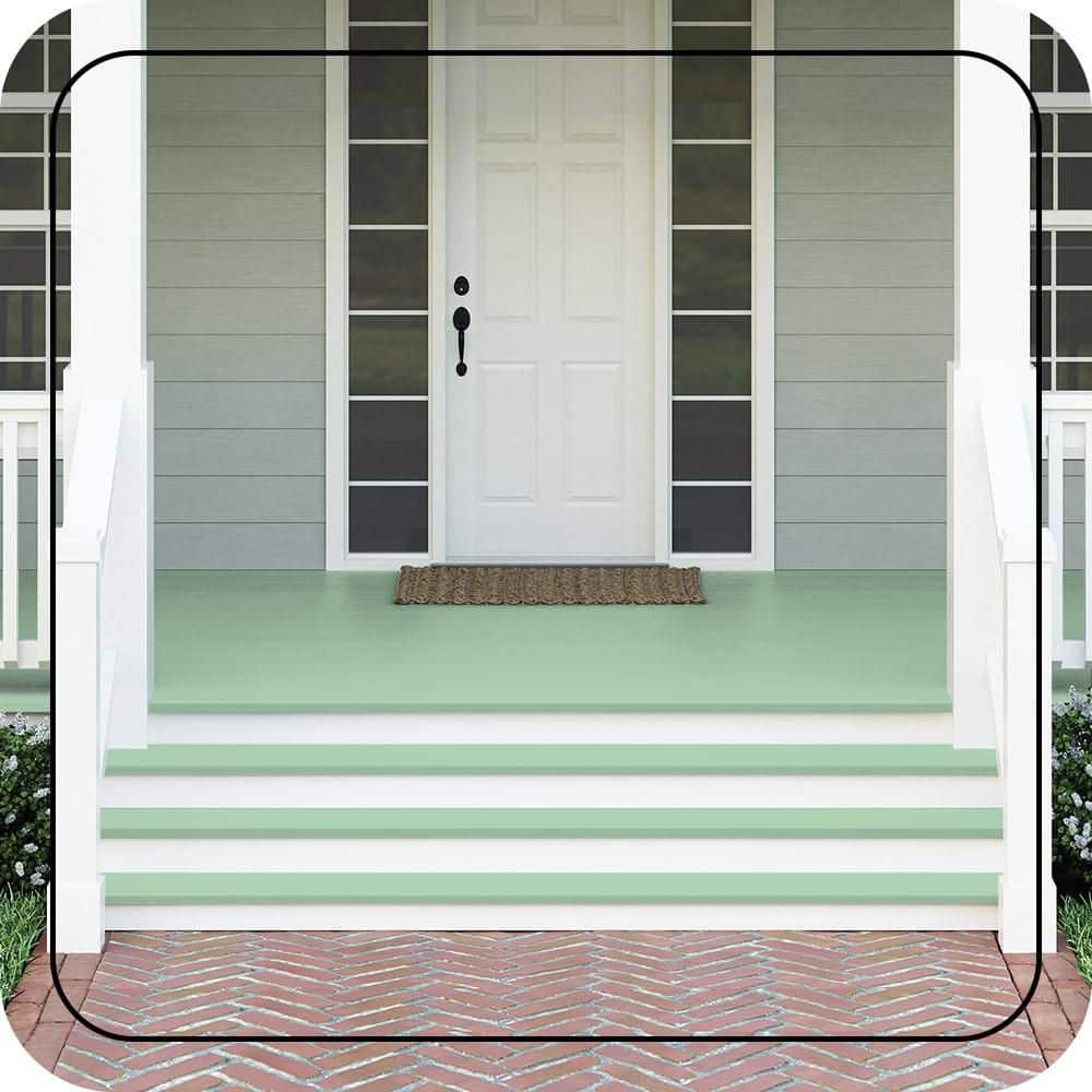 BEHR PREMIUM #M410-3 Textured Low-Lustre Enamel Interior/Exterior Porch and Patio Anti-Slip Floor Paint (2)