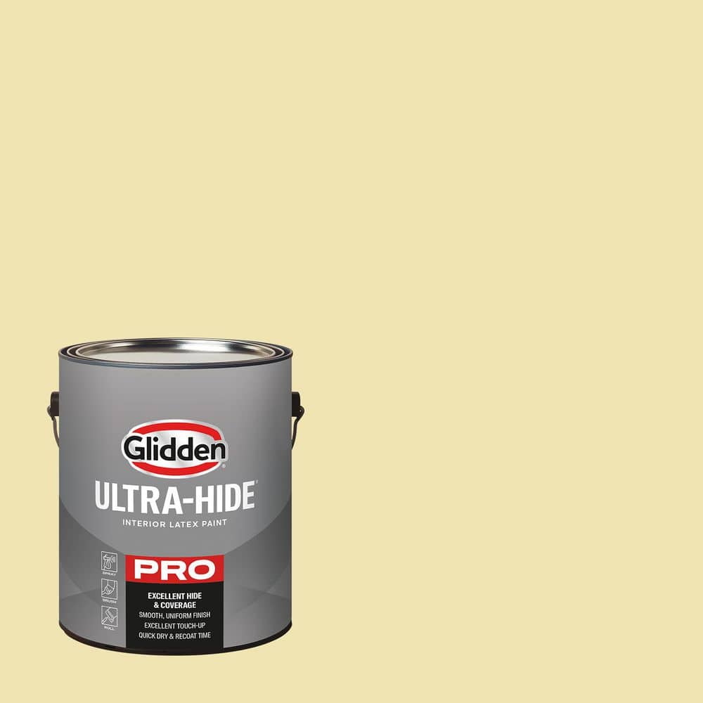 Glidden Ultra-Hide 1 gal. PPG1108-3 Butter Cookie Semi-Gloss Interior Paint