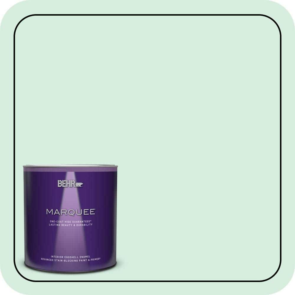 BEHR MARQUEE 1 qt. #470C-2 Winter Fresh Eggshell Enamel Interior Paint & Primer