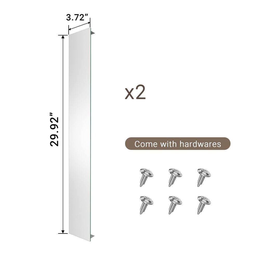 QueenFun Aura 4 in. W x 30 in. H Mirror Side Kits 2-Packs (3)