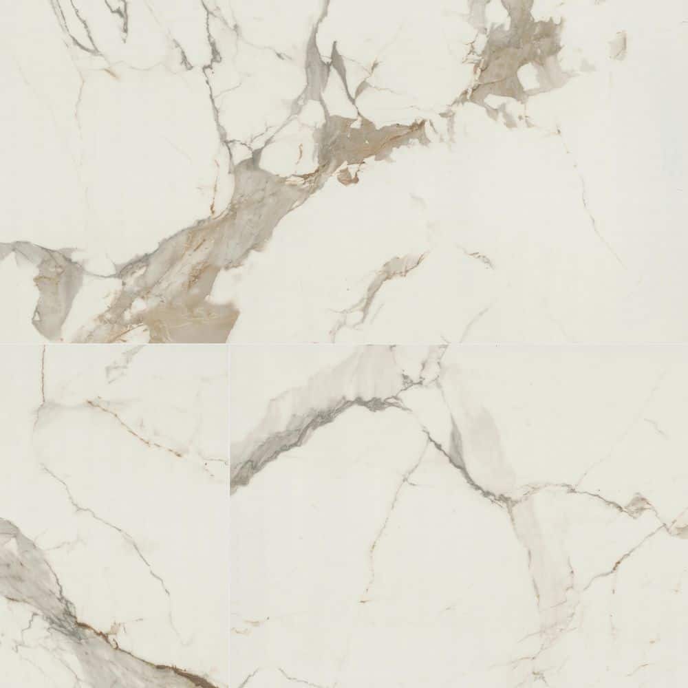 MSI Lucido Grand 24 in. x 48 in. Polished Porcelain Marble Look Floor and Wall Tile (8 sq. ft./Each)