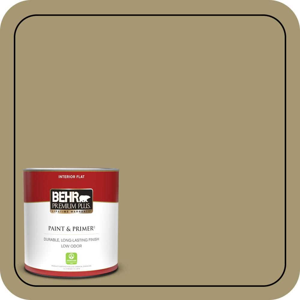BEHR PREMIUM PLUS #S330-5 Dried Chive Flat Low Odor & Primer