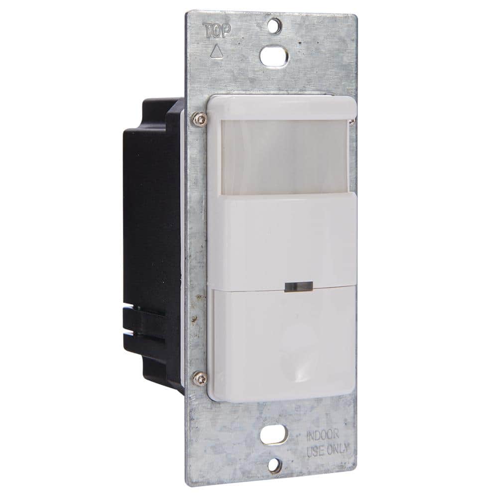 Intermatic IOS Series 800-Watt Self-Adaptive In-Wall PIR Sensor Switch Decorator 180-Degree Coverage Pattern, White (3)