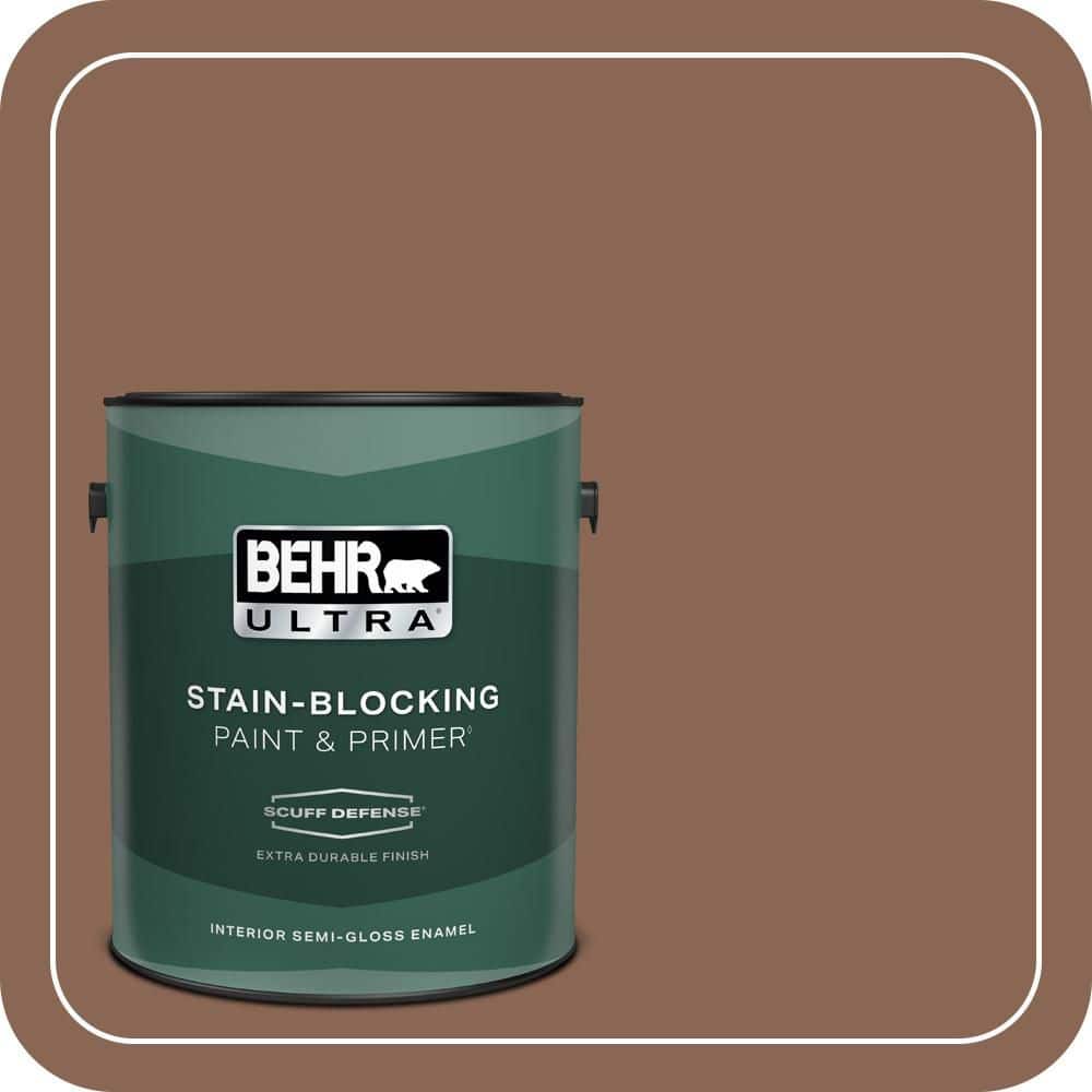 BEHR ULTRA 1 gal. #PPU3-17 Clay Pot Extra Durable Semi-Gloss Enamel Interior Paint & Primer