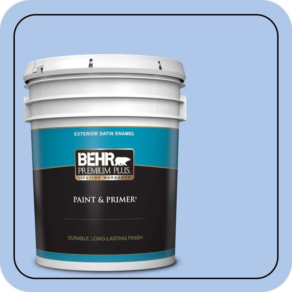 BEHR PREMIUM PLUS 5 gal. #P530-2 Promise Keeping Satin Enamel Exterior Paint & Primer