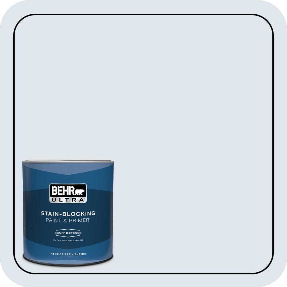 BEHR ULTRA 1 qt. #580C-1 Diamond Light Extra Durable Satin Enamel Interior Paint & Primer