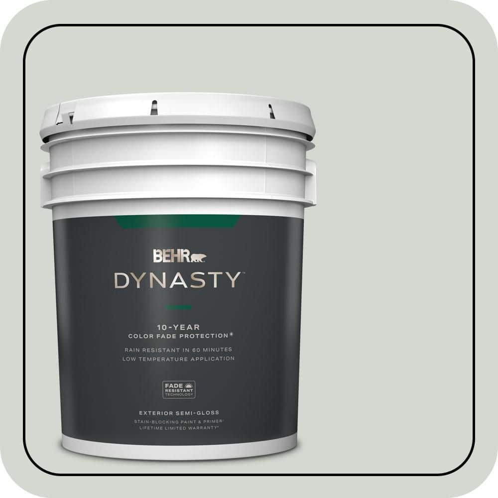 BEHR DYNASTY 5 gal. #N410-2 Brook Green Semi-Gloss Exterior Stain-Blocking Paint & Primer