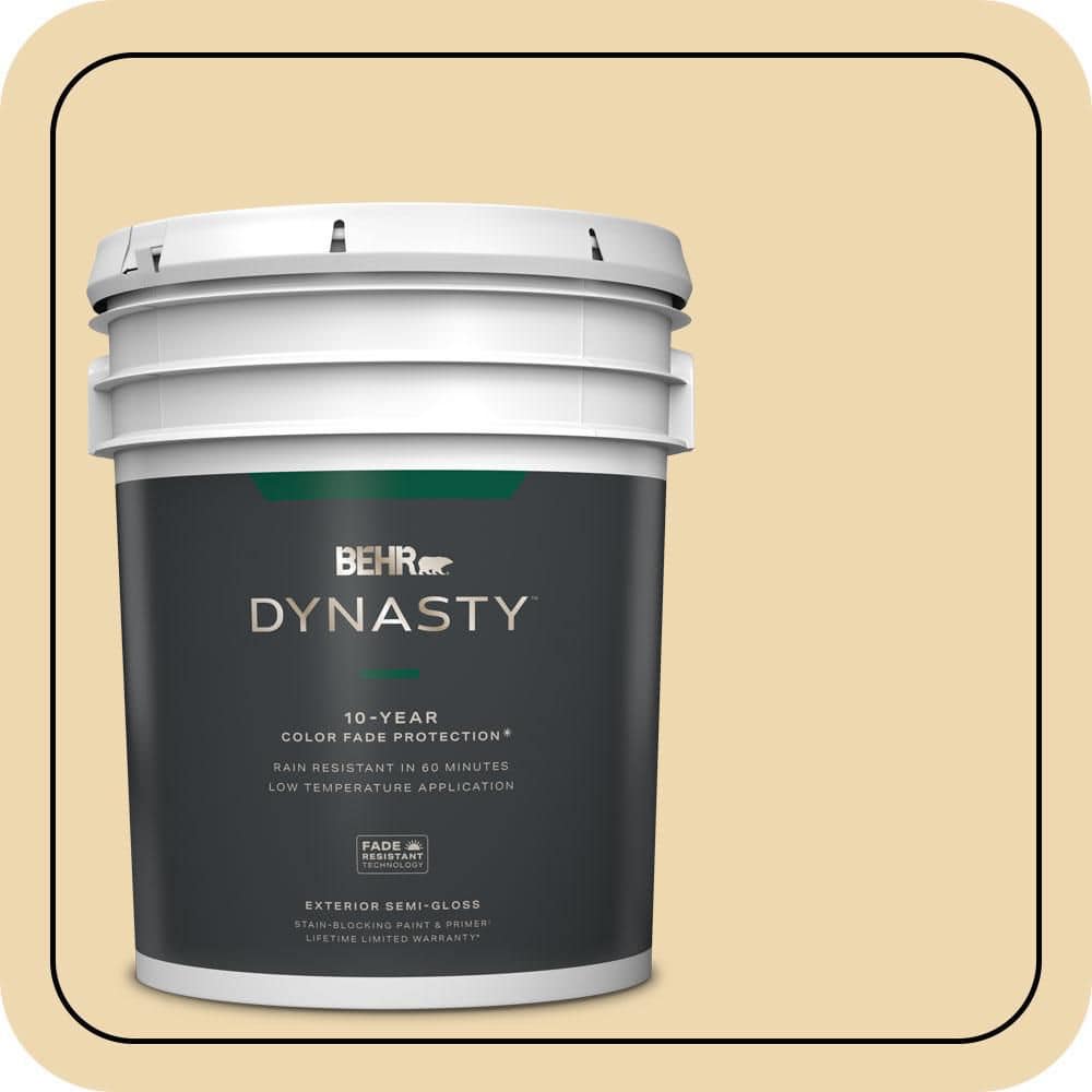 BEHR DYNASTY 5 gal. #PPU6-11 Hummus Semi-Gloss Exterior Stain-Blocking Paint & Primer