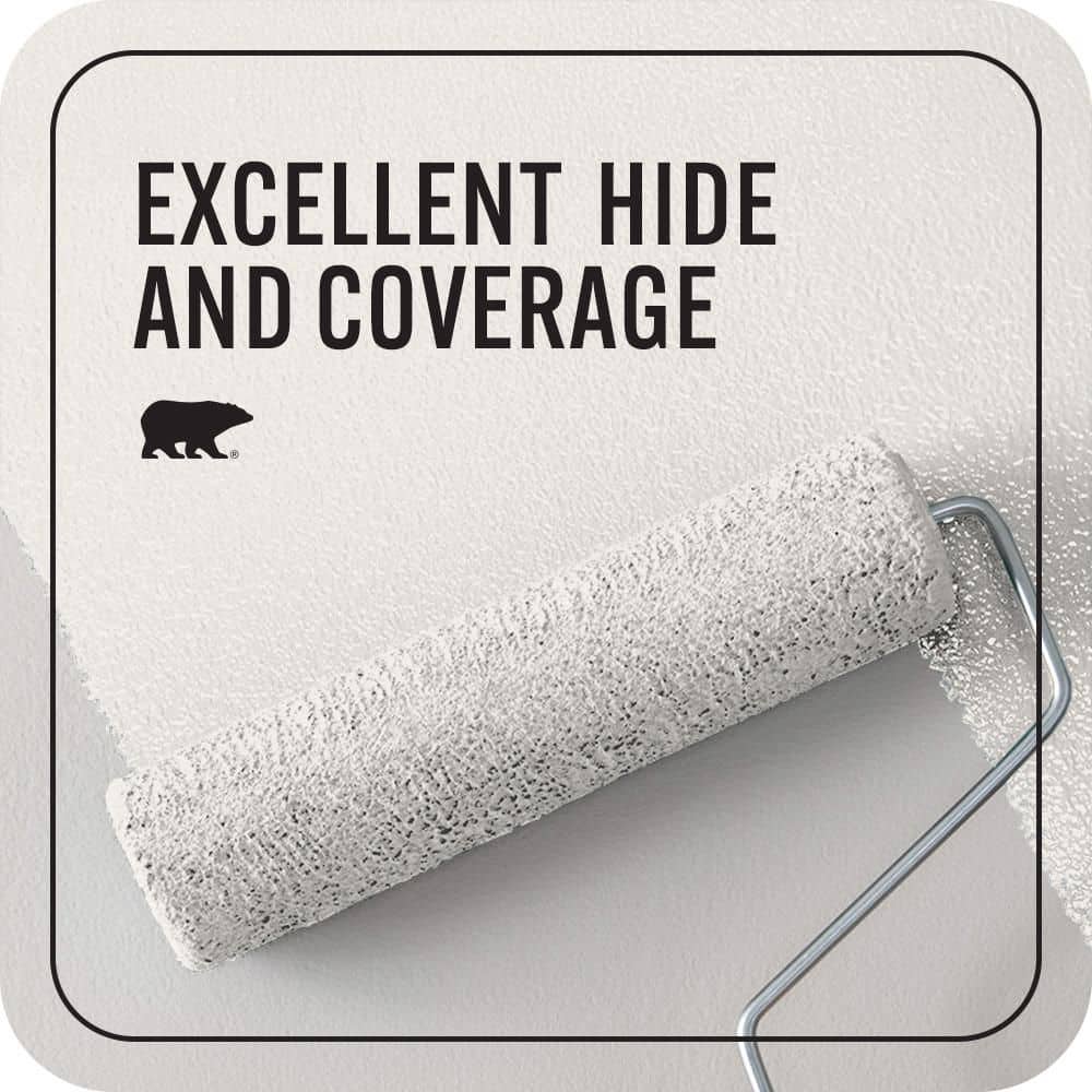 BEHR PREMIUM PLUS #RD-W10 New House White Enamel EcoMix Plant-Based & Primer (2)