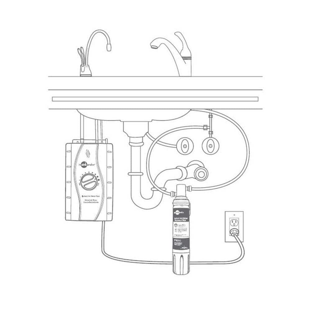 InSinkErator Instant Hot Water Dispenser Under-Sink 6-Month Standard Water Filter Replacement (3)