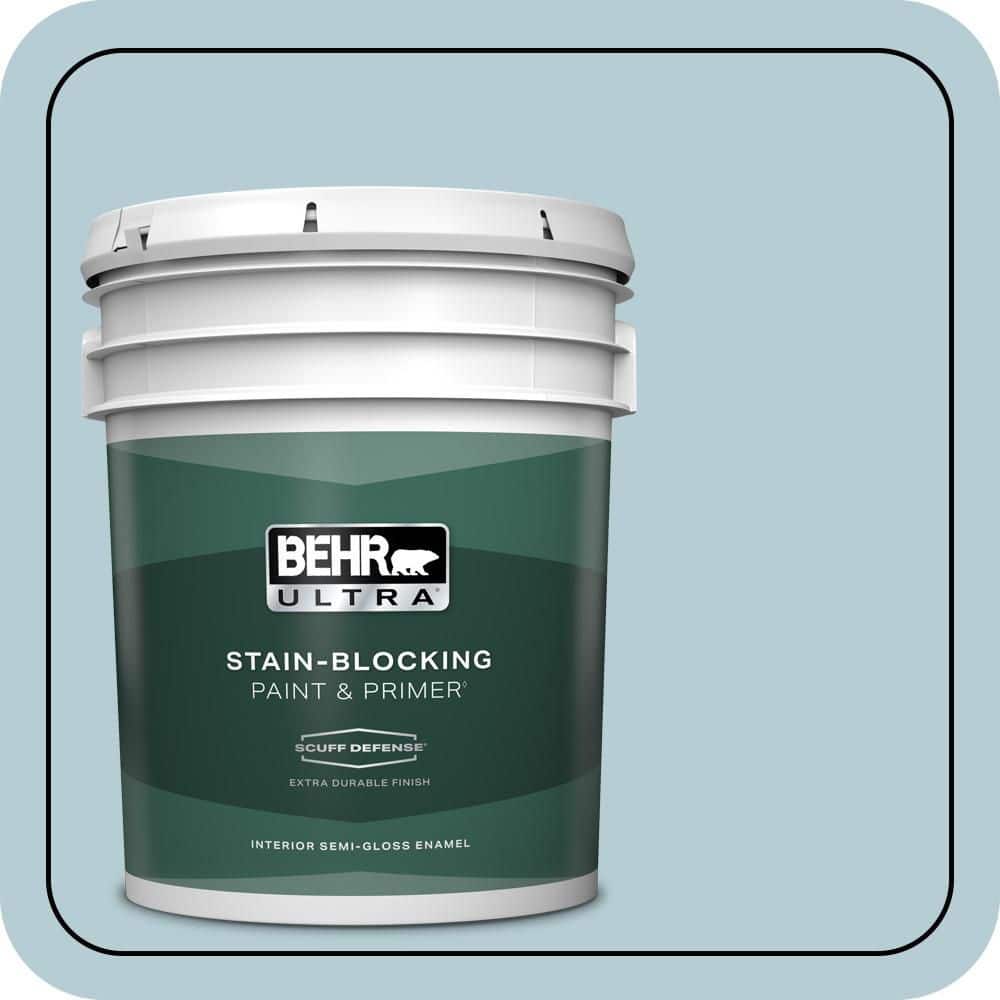 BEHR ULTRA 5 gal. #530E-3 Sonata Extra Durable Semi-Gloss Enamel Interior Paint & Primer