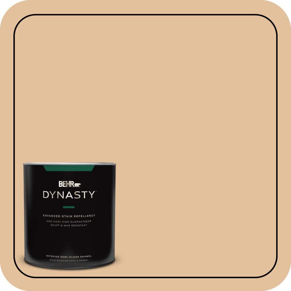 BEHR DYNASTY 1 qt. #S270-3 Tostada Semi-Gloss Enamel Interior Stain-Blocking Paint and Primer