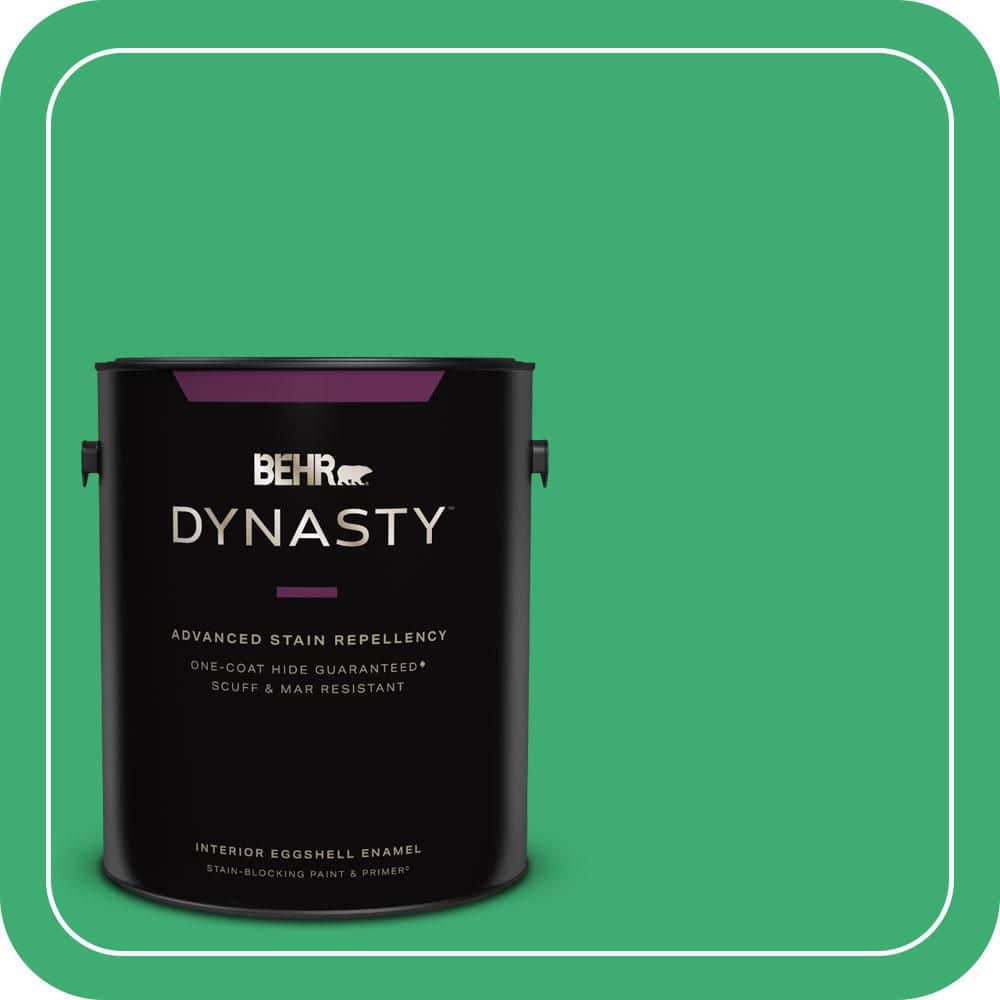 BEHR DYNASTY 1 gal. #460B-5 Fresh Greens Eggshell Enamel Interior Stain-Blocking Paint & Primer
