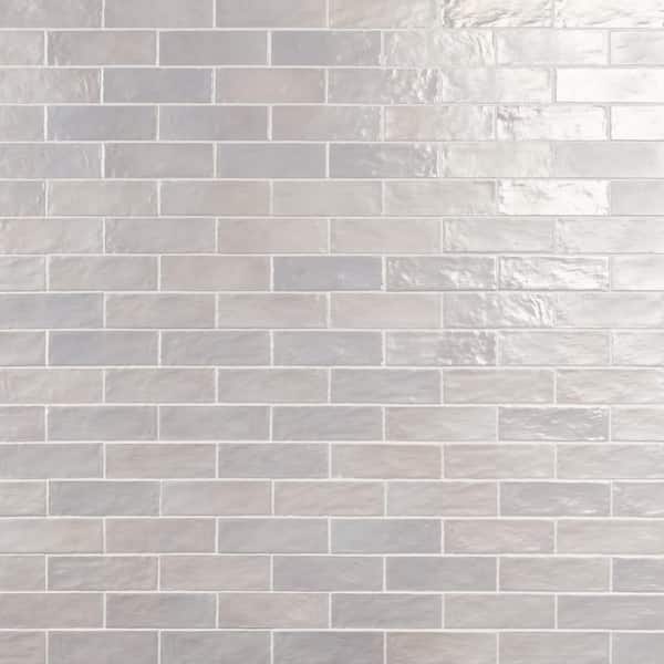 Ivy Hill Tile Amagansett Fog Gray 3 in. x 8 in. Mixed Finish Ceramic Subway Wall Tile (. 141 sq. ft./Each)