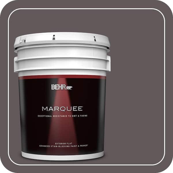 BEHR MARQUEE 5 gal. #T14-10 Coffee Bar Flat Exterior Paint & Primer (2)