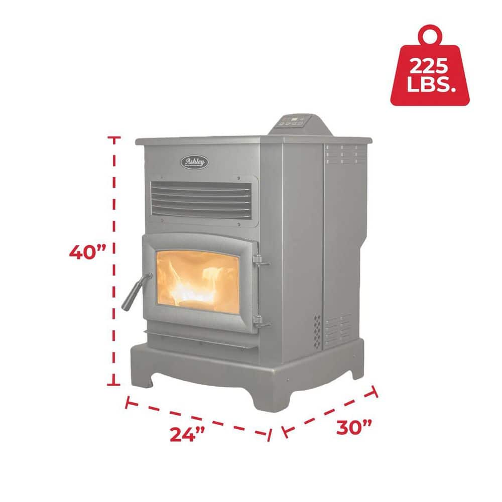Ashley Hearth Products Ashley 3000 sq. ft. Pedestal Pellet Stove 170 lbs. Hopper-Wi-Fi (2)