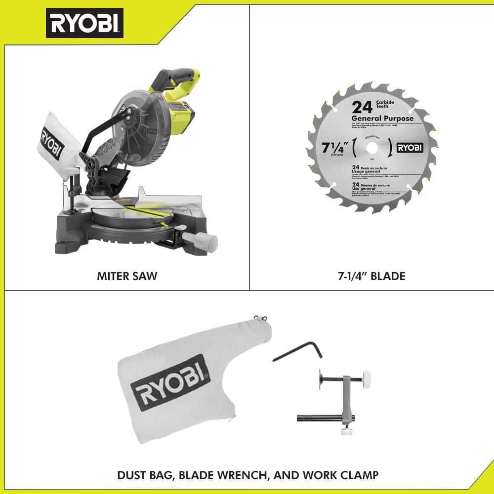 RYOBI 9 Amp Corded 7-1/4 in. Compound Miter Saw (2)