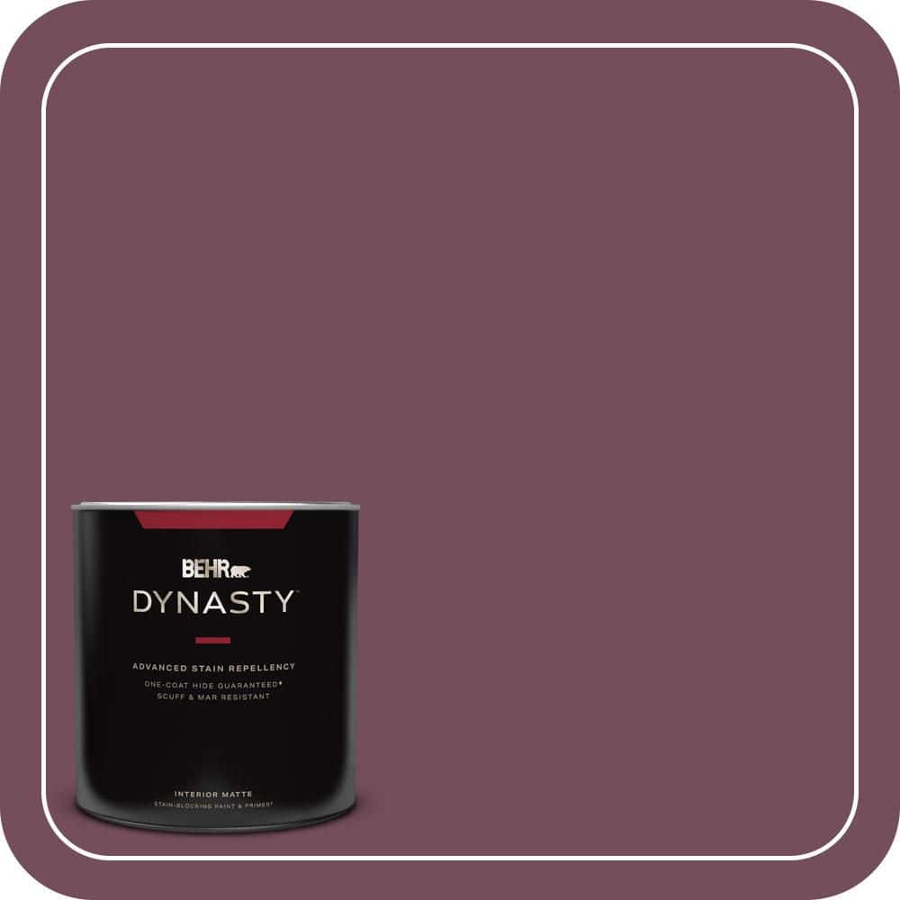 BEHR DYNASTY 1 qt. #S120-7 Fine Wine Matte Interior Stain-Blocking Paint & Primer
