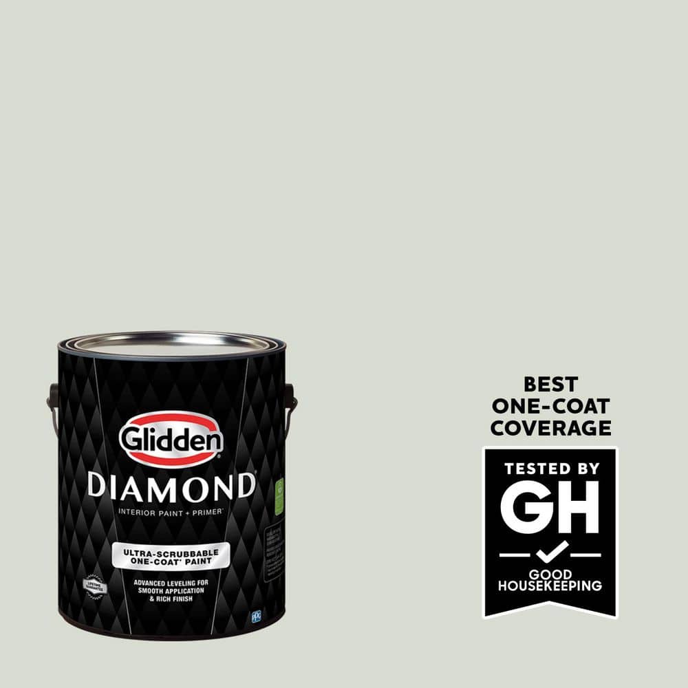 Glidden Diamond 1 gal. PPG1033-2 Wayward Willow Flat Interior Paint with Primer