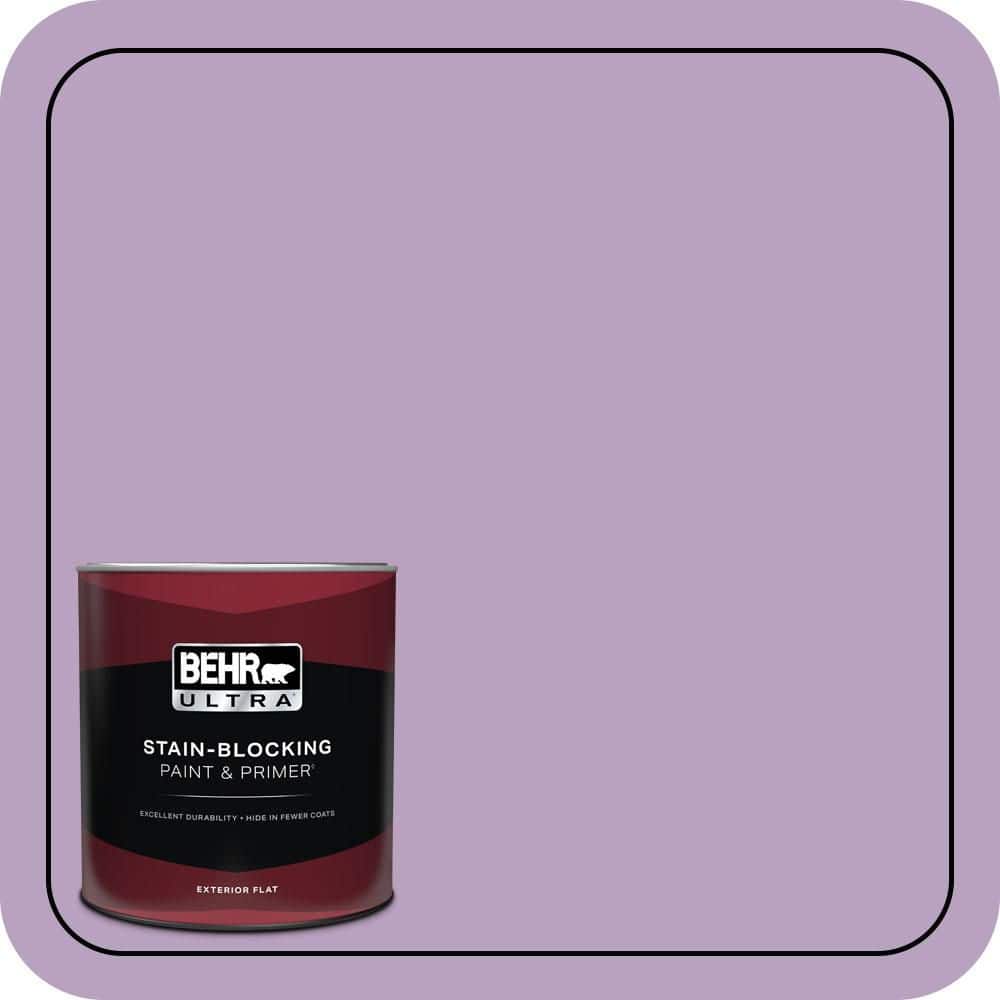 BEHR ULTRA 1 qt. #660D-4 Lilac Rose Flat Exterior Paint & Primer
