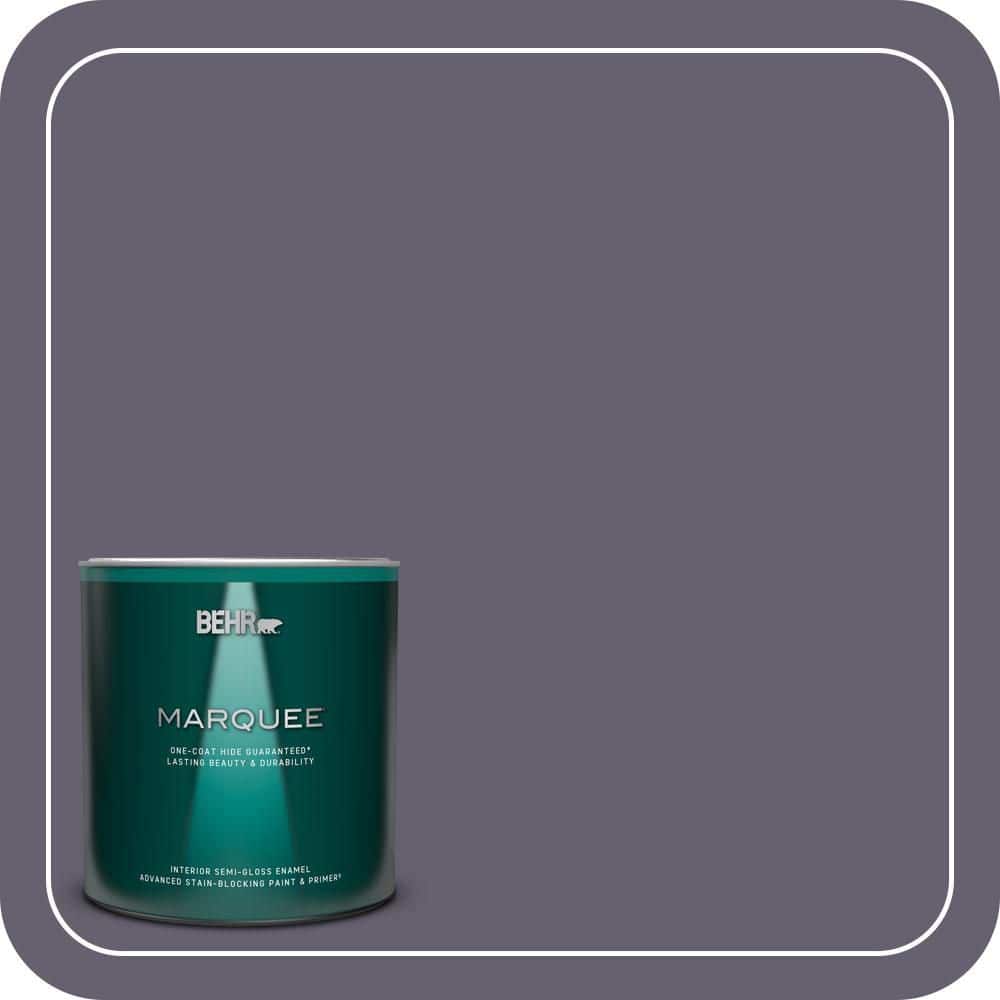 BEHR MARQUEE 1 qt. #N560-6 Fashionista One-Coat Hide Semi-Gloss Enamel Interior Paint & Primer