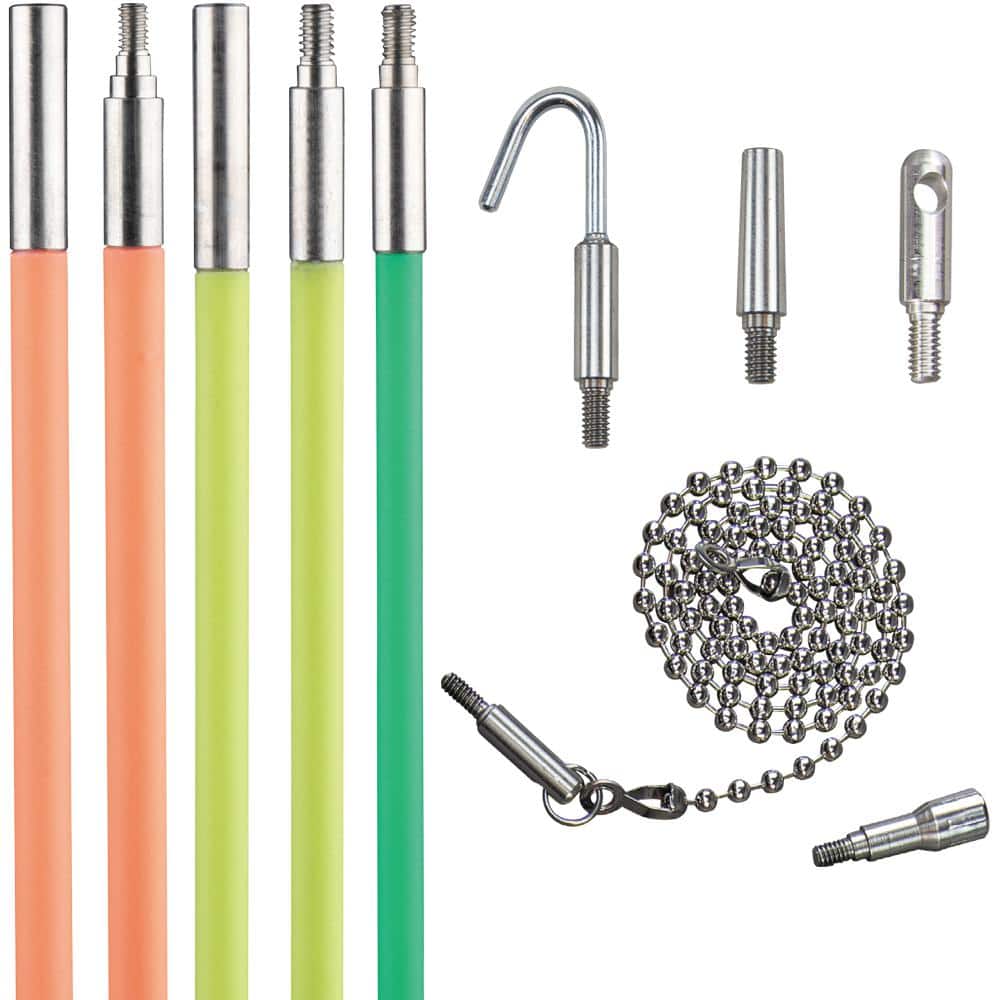 Klein Tools 25 ft. Multi-Flex Glow Fish Rod Set