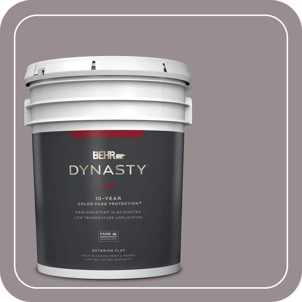 BEHR DYNASTY 5 gal. #QE-60 Heather Moor Flat Exterior Stain-Blocking Paint & Primer
