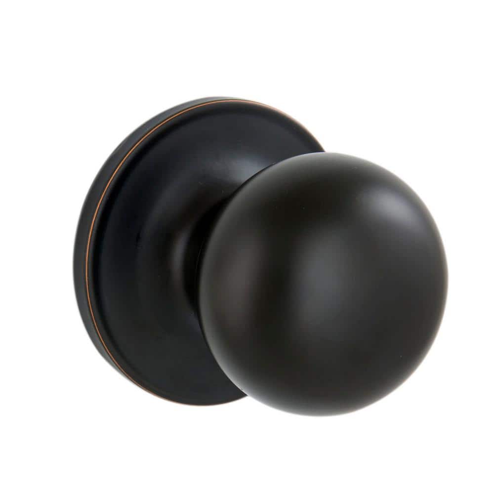 ESSENTIALS by Schlage Jeffir Aged Bronze Passage Hall/Closet Door Knob