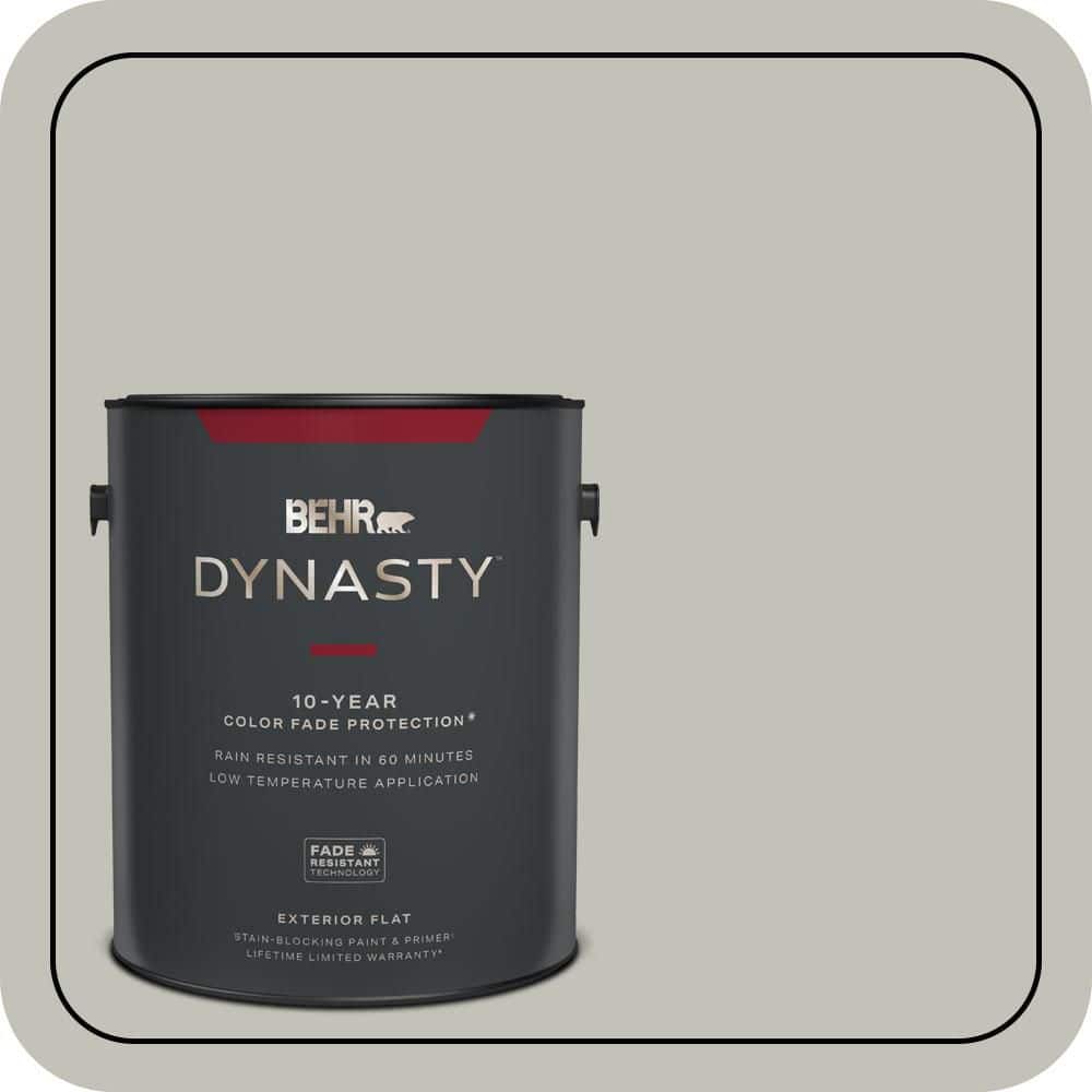 BEHR DYNASTY 1 gal. #PPU25-09 Foggy London Flat Exterior Stain-Blocking Paint & Primer