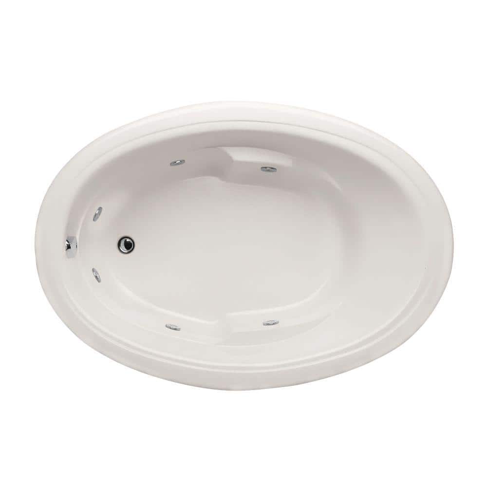 Hydro Systems Studio Oval 66 in. Acrylic Oval Drop-in Whirlpool Bathtub in White (1)