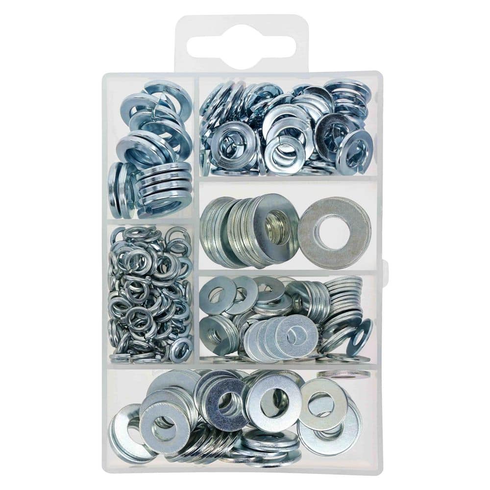Hillman Zinc Flat Washers and Split Lock Washers Assorted Kit (270-Pack) (3)
