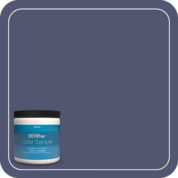 BEHR PREMIUM PLUS 8 oz. #S540-7 Bossa Nova Satin Enamel Interior/Exterior Paint & Primer Color Sample (2)