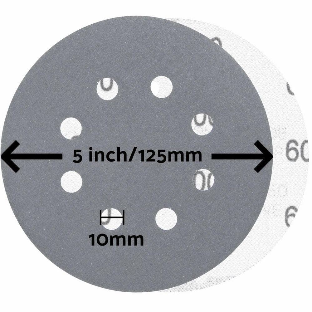 LAIFUCAM 5 in. Wet Dry Sanding Discs with 400 600 800 1000 1500 2000 Grit Assortment, Silicon Carbide, 60-Pieces Pack, Tack Cloth (3)