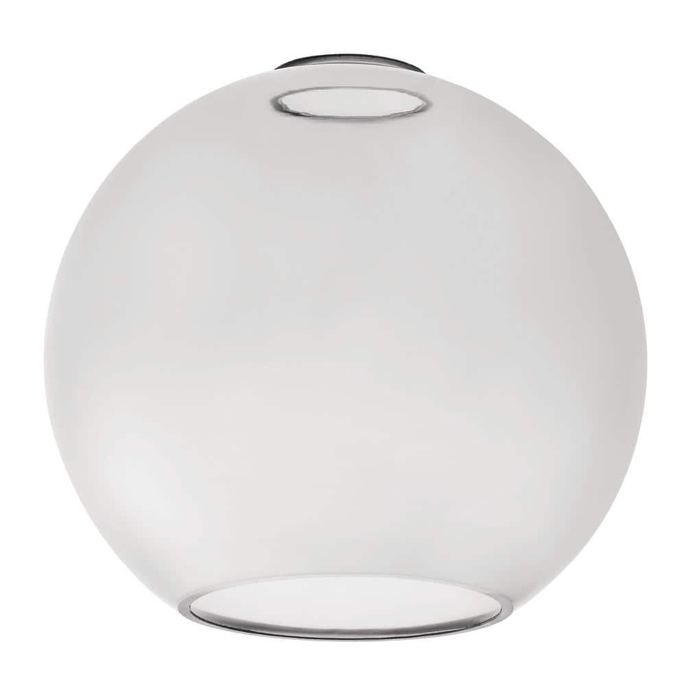 PRIVATE BRAND UNBRANDED 6.38 in. Smokey Grey Tinted Glass Globe Shaped Replacement Pendant Shade with 2.25 in. Lip Fitter (4)