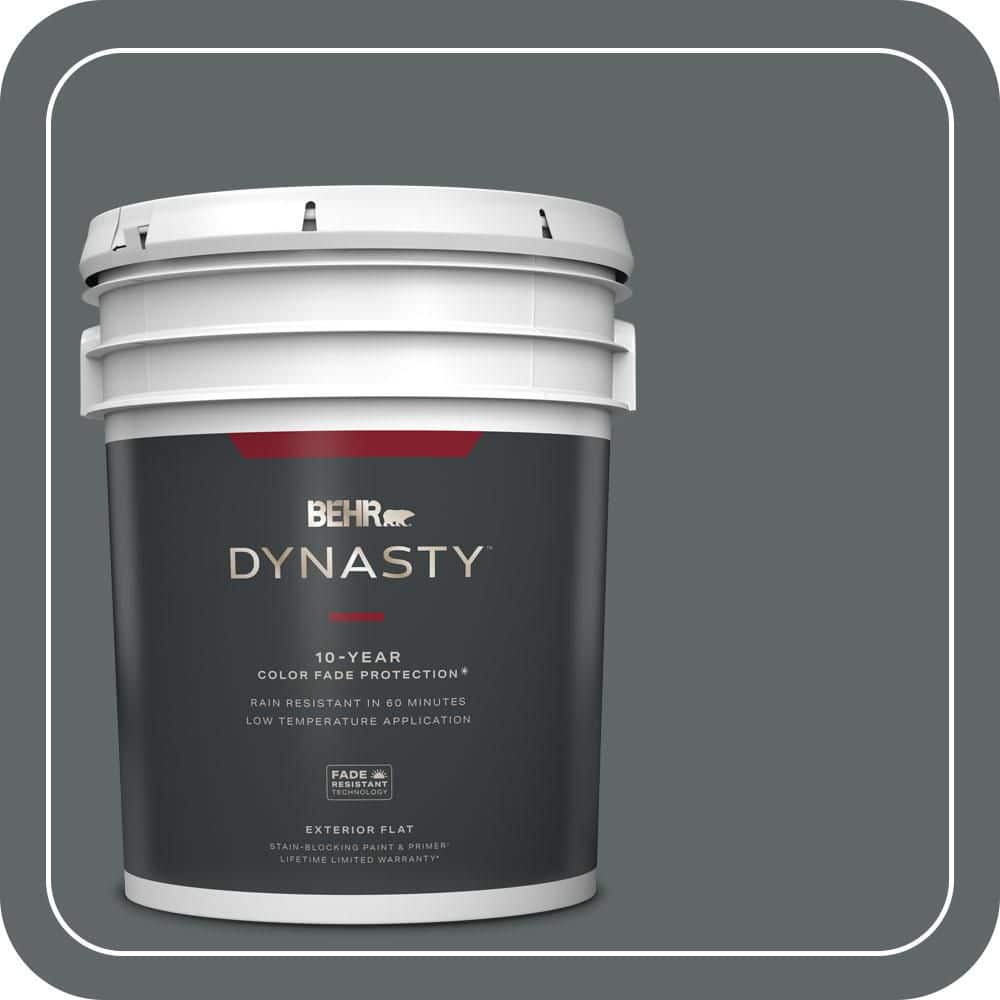 BEHR DYNASTY 5 gal. #N450-6 Binary Star Flat Exterior Stain-Blocking Paint & Primer